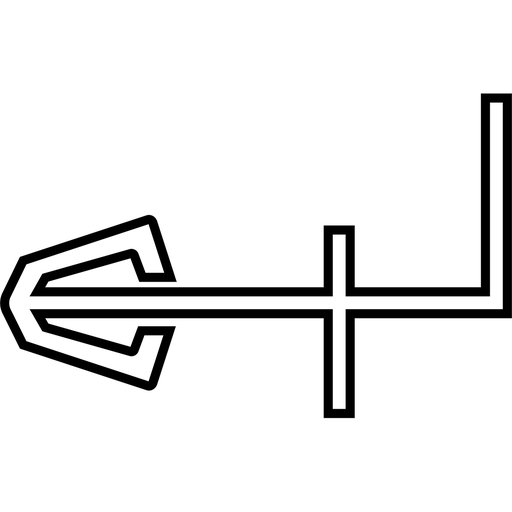 [H1002 Arrowhead Door Holder] Arrowhead Door Holder Black Plastic